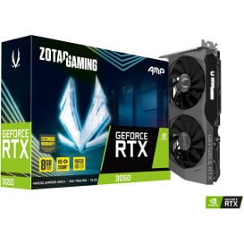 Karta graficzna ZOTAC RTX 3050 AMP 8GB GDDR6 128bit 3DP/HDMI ZT-A30500F-10M - PCI Express 4.0 x8/1550|1830 MHz/3xDP/1xHDMI